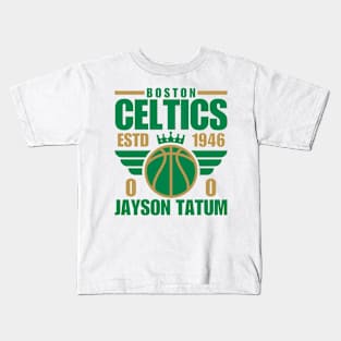 Boston Celtics Tatum 0 Basketball Retro Kids T-Shirt